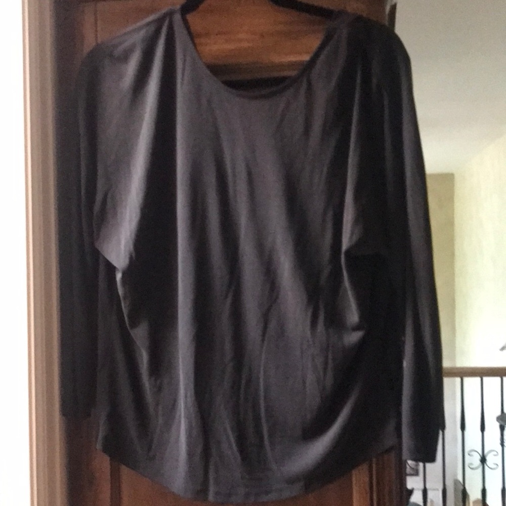 Grey silky feeling top.